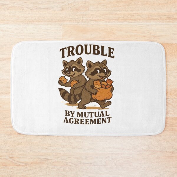 Item preview, Trouble by Mutual Agreement | Funny Raccoon T-Shirt | Cute Snack Bandit Trash Panda Design | Woodland Animal Humor Gift designed and sold by HopeAndHustle.