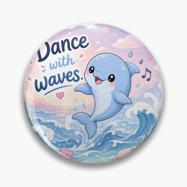 Item preview, Dance with Waves Kawaii Ocean Art designed and sold by Snikdha.