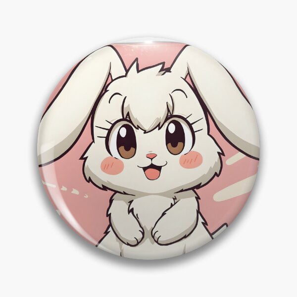 Item preview, Cute Kawaii Bunny Sticker | Adorable White Rabbit Cartoon Illustration designed and sold by dreamz-world.