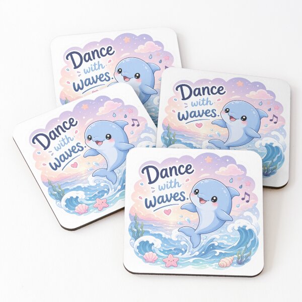 Item preview, Dance with Waves Kawaii Ocean Art designed and sold by Snikdha.