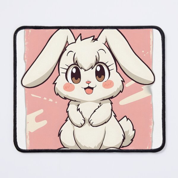 Item preview, Cute Kawaii Bunny Sticker | Adorable White Rabbit Cartoon Illustration designed and sold by dreamz-world.