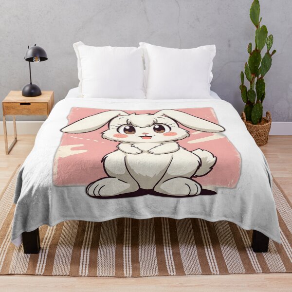 Item preview, Cute Kawaii Bunny Sticker | Adorable White Rabbit Cartoon Illustration designed and sold by dreamz-world.