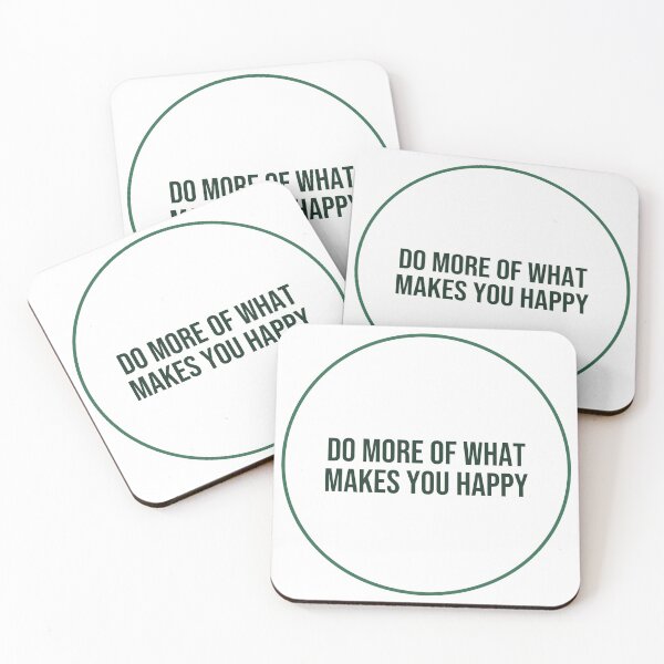 Item preview, "DO MORE OF WHAT MAKES YOU HAPPY" Minimalist Quote designed and sold by QuirkThreadsCo.