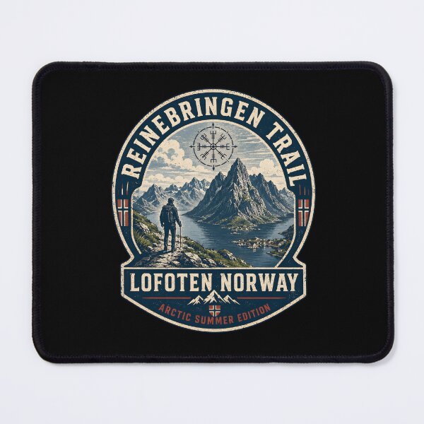 Item preview, Reinebringen Trail Shirt, Lofoten Norway T-Shirt, Norwegian Hiking Tee, Fjord Mountain Shirt, Nordic Travel Gift, Arctic Summer Tee designed and sold by R3X .