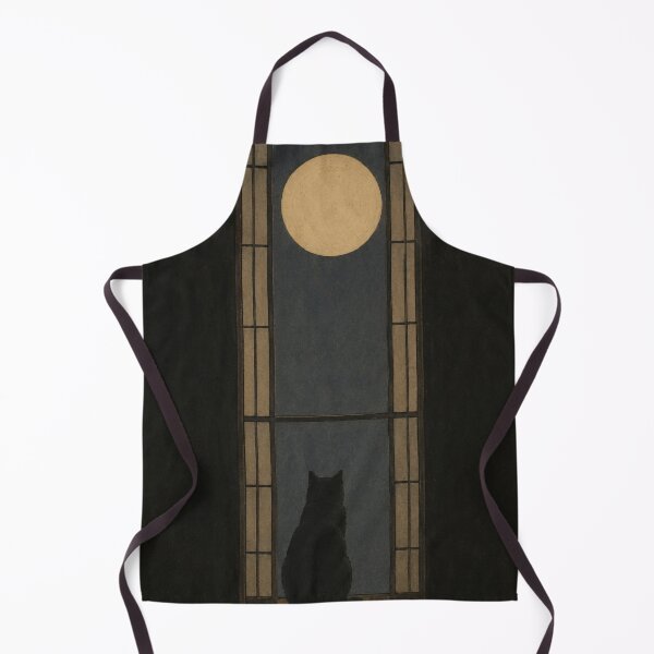 Item preview, Cat at Moonlit Window – Minimalist Japanese Woodblock Style | Edo Cats No. 17 designed and sold by Planthem.
