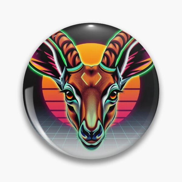 Item preview, Gazelle Synthwave Neon - Modern Graphic Art T-Shir designed and sold by QuirkThreadsCo.