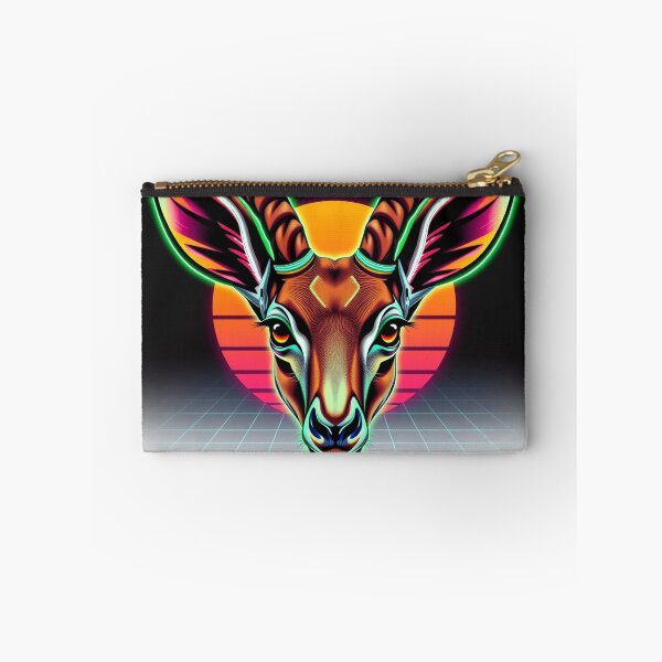 Item preview, Gazelle Synthwave Neon - Modern Graphic Art T-Shir designed and sold by QuirkThreadsCo.