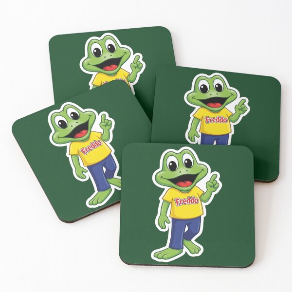 Item preview, Cute Green Freddo Frog Mascot Cartoon Sticker – Happy Amphibian Character Art designed and sold by Bhaskar Digital Art.