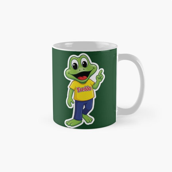 Item preview, Cute Green Freddo Frog Mascot Cartoon Sticker – Happy Amphibian Character Art designed and sold by Bhaskar Digital Art.