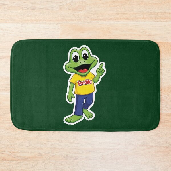 Item preview, Cute Green Freddo Frog Mascot Cartoon Sticker – Happy Amphibian Character Art designed and sold by Bhaskar Digital Art.