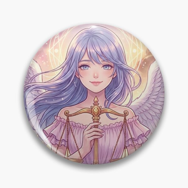 Item preview, Libra Energy Anime Angel Art | Libra Zodiac Sign Celestial Astrology Illustration | Cute Horoscope Goddess | Kawaii Angel Aesthetic | Libra Birthday Gift | Zodiac Wall Art designed and sold by RSDigitalPrintDesign.
