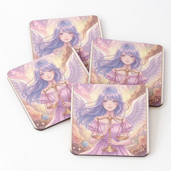 Item preview, Libra Energy Anime Angel Art | Libra Zodiac Sign Celestial Astrology Illustration | Cute Horoscope Goddess | Kawaii Angel Aesthetic | Libra Birthday Gift | Zodiac Wall Art designed and sold by RSDigitalPrintDesign.