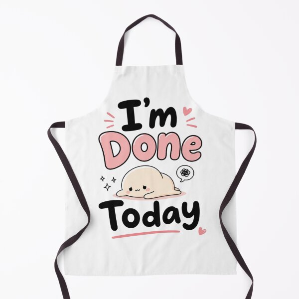 Item preview, I'm Done Today Cute Kawaii Tired Blob Funny Introvert Quote Minimal Aesthetic Sticker designed and sold by Sanika arts .
