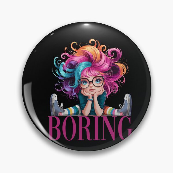 Item preview, Boring Colorful Rainbow Hair Anime Girl Nerdy Teen Aesthetic designed and sold by yoddel.
