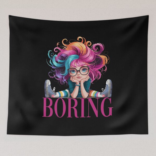 Item preview, Boring Colorful Rainbow Hair Anime Girl Nerdy Teen Aesthetic designed and sold by yoddel.