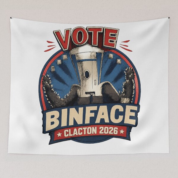 Item preview, Vote Count Binface Clacton By-Election 2026 T-Shirt Design – Humorous Political Robot Campaign designed and sold by PetsSounds.