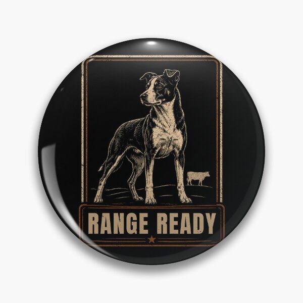 Item preview, Range Ready McNab Vintage Ranch Dog Farm Herding Badge designed and sold by RusticMeadow.