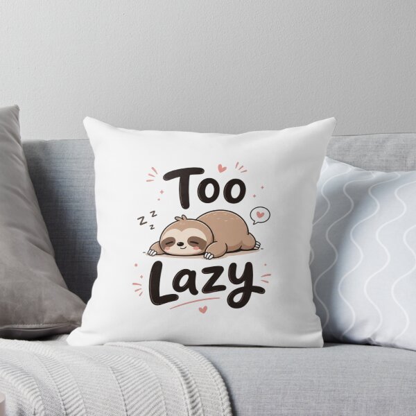Item preview, Too Lazy Cute Sloth Sticker | Kawaii Lazy Mood Typography | Funny Introvert Meme Gift designed and sold by Sanika arts .