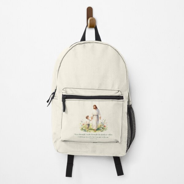 Item preview, Jesus Walks With a Little Boy | Psalm 23:4 Watercolor designed and sold by BCapybara.