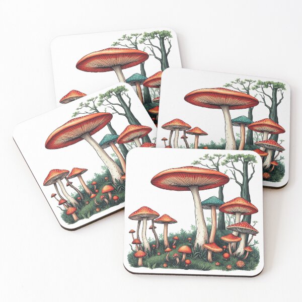 Item preview, A Forest Made Entirely Of Giant Mushrooms Whimsica designed and sold by QuirkThreadsCo.