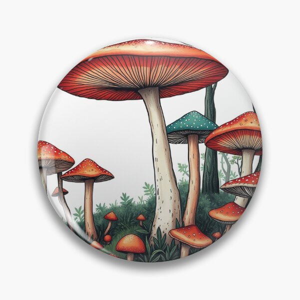 Item preview, A Forest Made Entirely Of Giant Mushrooms Whimsica designed and sold by QuirkThreadsCo.