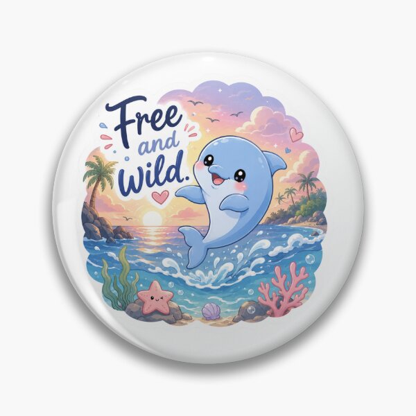Item preview, Cute Kawaii Dolphin Sticker designed and sold by Snikdha.