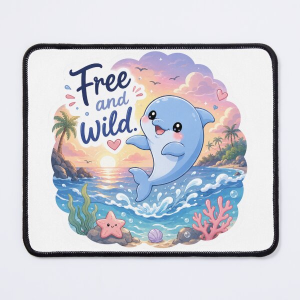 Item preview, Cute Kawaii Dolphin Sticker designed and sold by Snikdha.