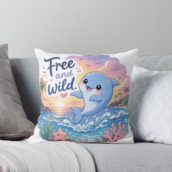 Item preview, Cute Kawaii Dolphin Sticker designed and sold by Snikdha.