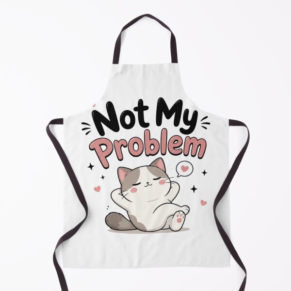 Item preview, Not My Problem Cute Kawaii Cat | Funny Introvert Quote Sticker | Lazy Aesthetic Cartoon Design designed and sold by Sanika arts .