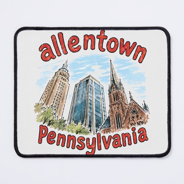 Item preview, Allentown Pennsylvania Watercolor Colorful Skyline designed and sold by HowToCanadian.