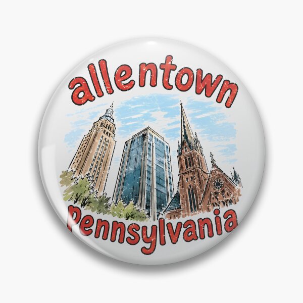 Item preview, Allentown Pennsylvania Watercolor Colorful Skyline  designed and sold by HowToCanadian.