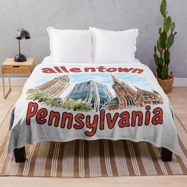 Item preview, Allentown Pennsylvania Watercolor Colorful Skyline designed and sold by HowToCanadian.