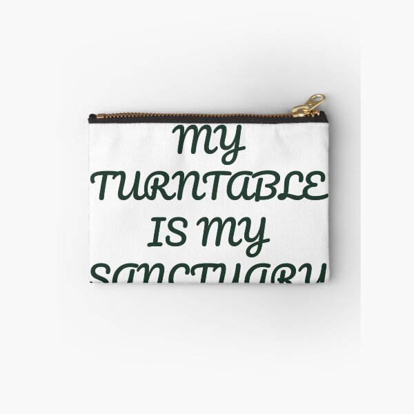Item preview, "MY TURNTABLE IS MY SANCTUARY" Minimalist Quote Ho designed and sold by QuirkThreadsCo.