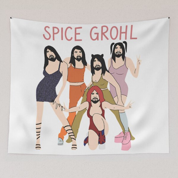 Item preview, Spice Grohl Funny Rock Band Parody designed and sold by thesmokeydogs.