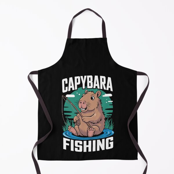 Item preview, Capybara Fishing Funny Cartoon For Anglers And Capybara Lovers designed and sold by yoddel.