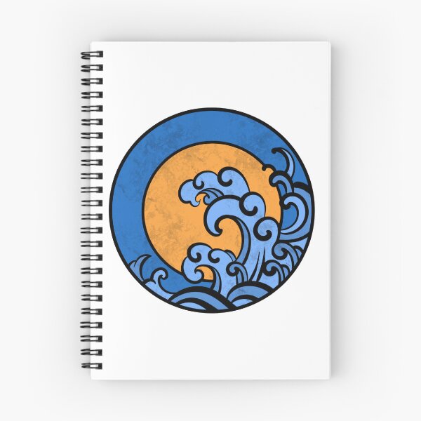 Item preview, japanese great wave under golden moon designed and sold by JosieBauch.