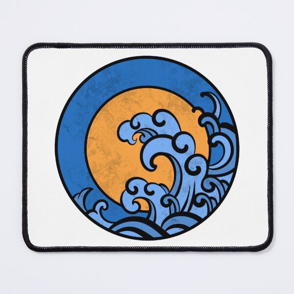 Item preview, japanese great wave under golden moon designed and sold by JosieBauch.