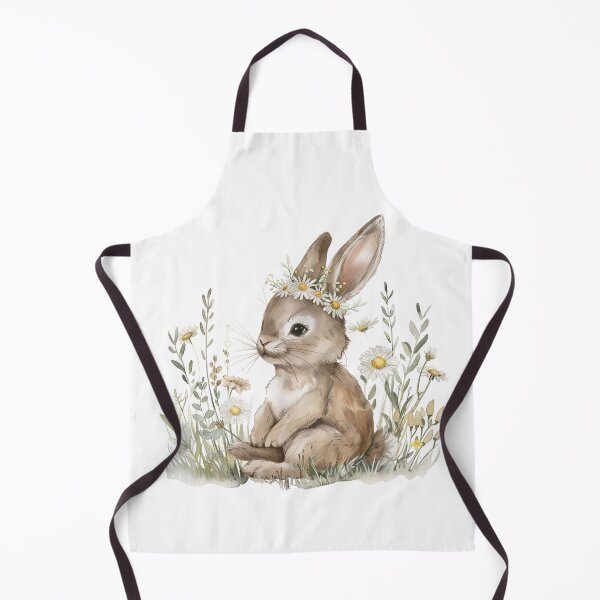 Item preview, Adorable Bunny in Daisy Flower Field Cottagecore Aesthetic designed and sold by VectorForge.