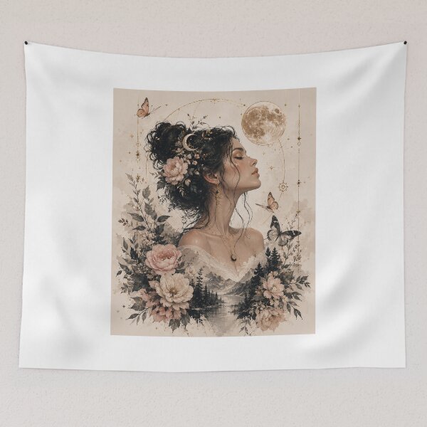 Item preview, Celestial Moon Goddess Portrait Art designed and sold by GrzywaM.