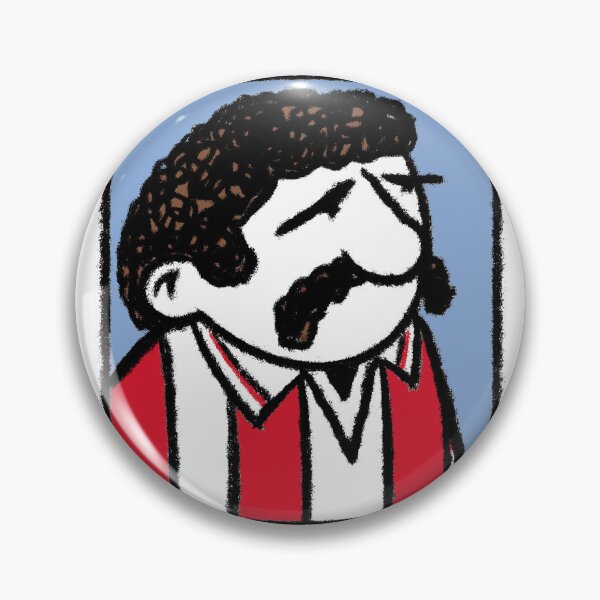 Item preview, Classic Football Player Illustration | Retro Football Kit | Red & White Stripes Football Shirt - Pop Art designed and sold by GWARTGB.