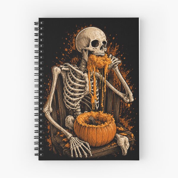 Item preview, Skeleton Eating Pumpkin Guts designed and sold by TTStudio.