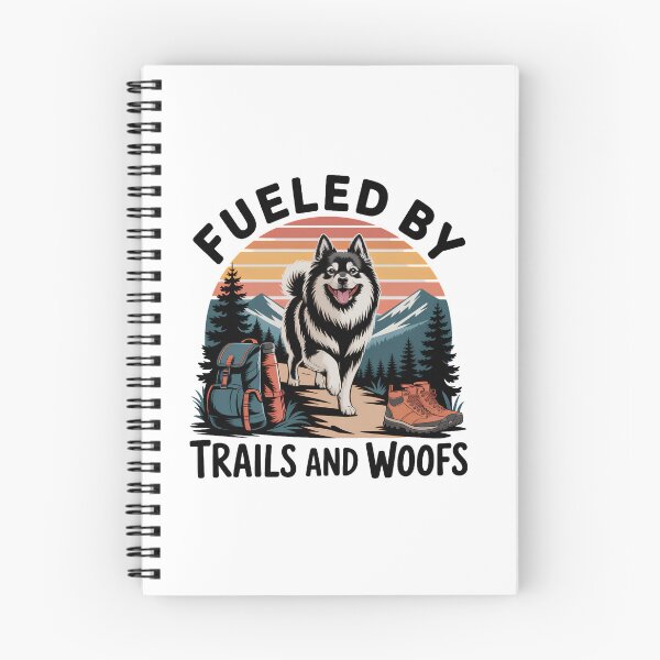 Item preview, Fueled by Trails and Woofs | Keeshond Hiking Adventure Dog Lover Design designed and sold by CuteDesignables.