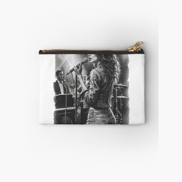 Item preview, Jazz in Denim | Monochrome Live Music Portrait designed and sold by halibutgoatramb.