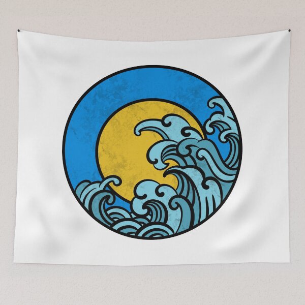 Item preview, zen japanese wave illustration designed and sold by JosieBauch.