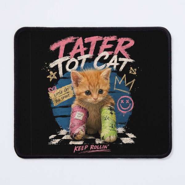 Item preview, Tater Tot Cat Retro Skate Kitten Design designed and sold by Abidel.