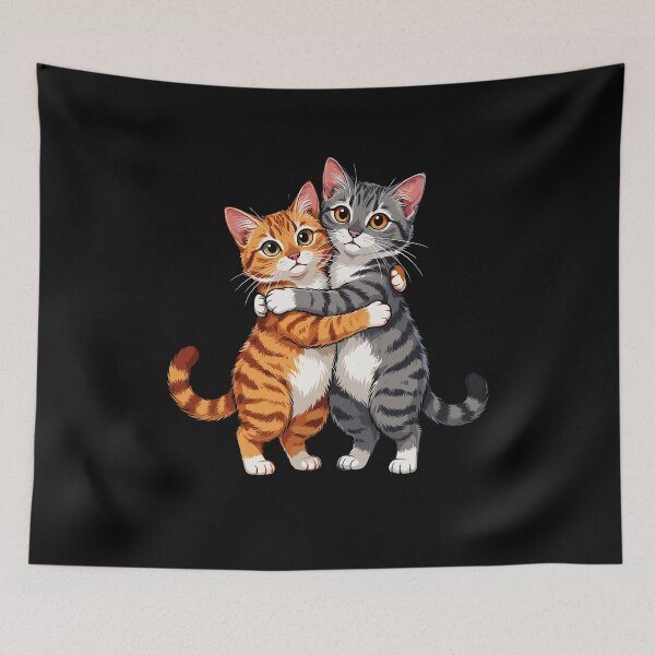 Item preview, Cute Hugging Kittens For Cat Lovers Romantic Cat Couple And Best Friends designed and sold by yoddel.