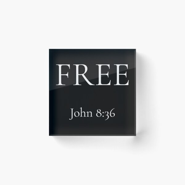 Item preview, Free | John 8:36 | Minimalist Christian Bible Verse Typography by All43 designed and sold by All43.