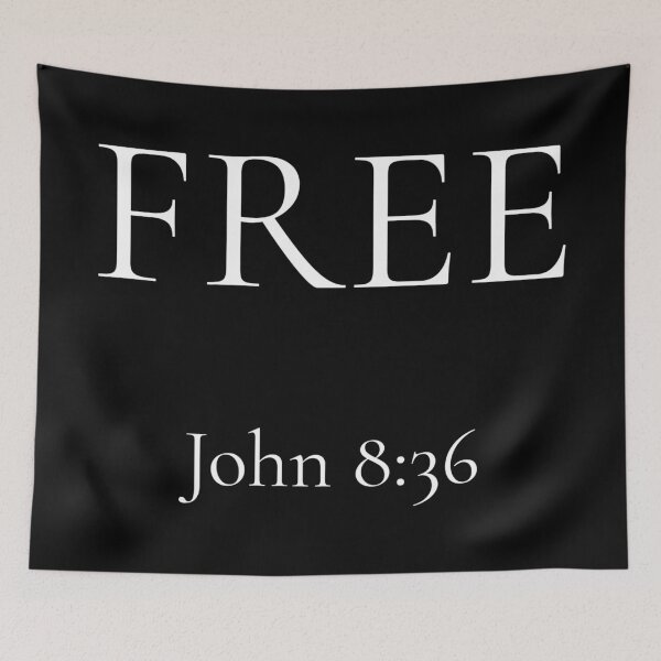 Item preview, Free | John 8:36 | Minimalist Christian Bible Verse Typography by All43 designed and sold by All43.