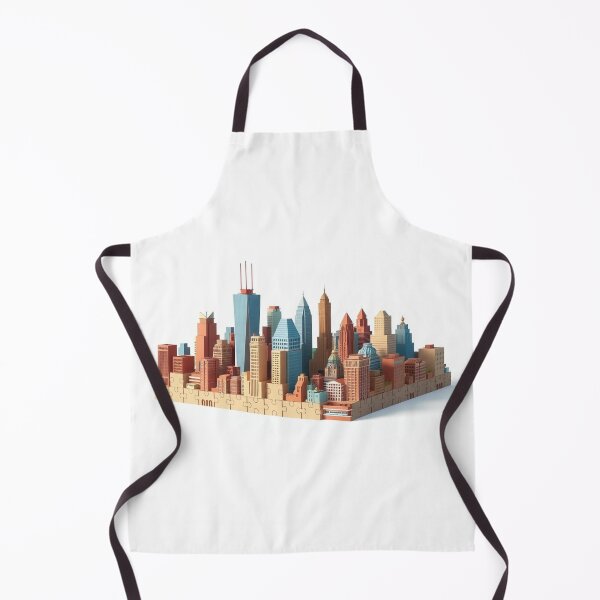 Item preview, A City Skyline Made Entirely Of Giant Puzzle Piece designed and sold by QuirkThreadsCo.