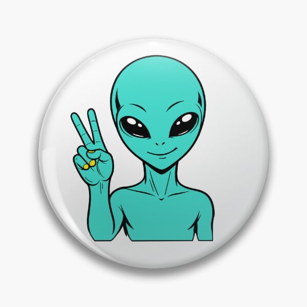 Item preview, ZORGO Alien Peace Sign – Funny Space Alien Peace Gesture Sticker designed and sold by The-Visitors.